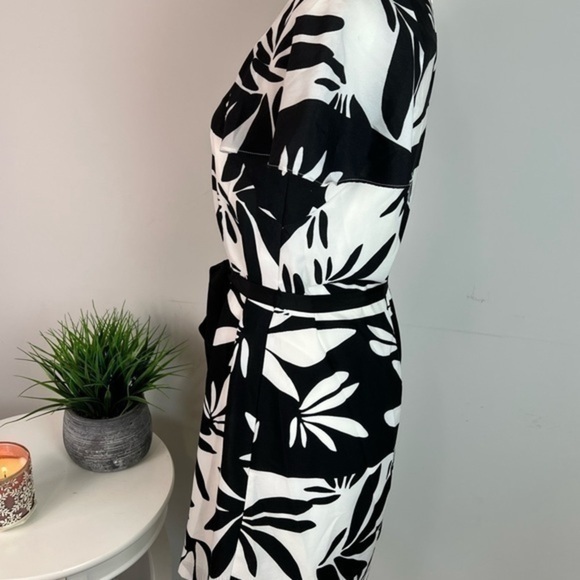 Tahari womens black and white Reverse Print Shift Dress size 4 - Picture 6 of 14